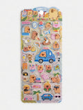 Capybara Happy Travels Puffy Sticker Sheet