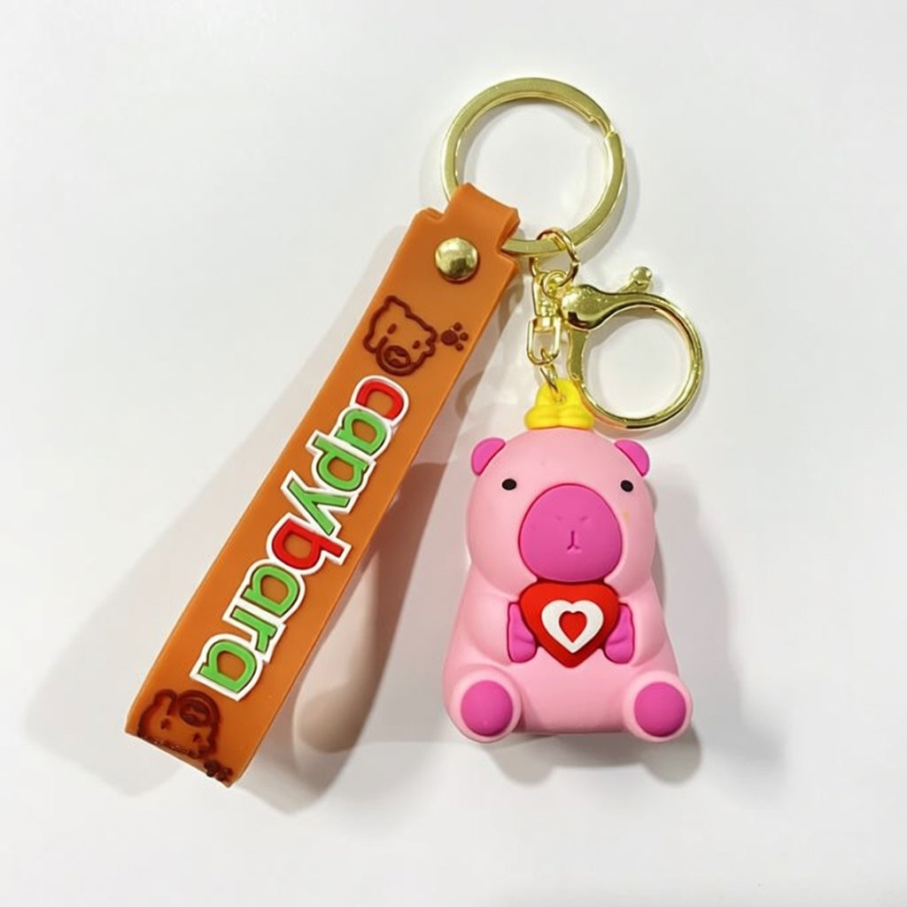 Capybara Pink Keychain