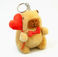 Bownot Red Heart Capybara keychain Plush