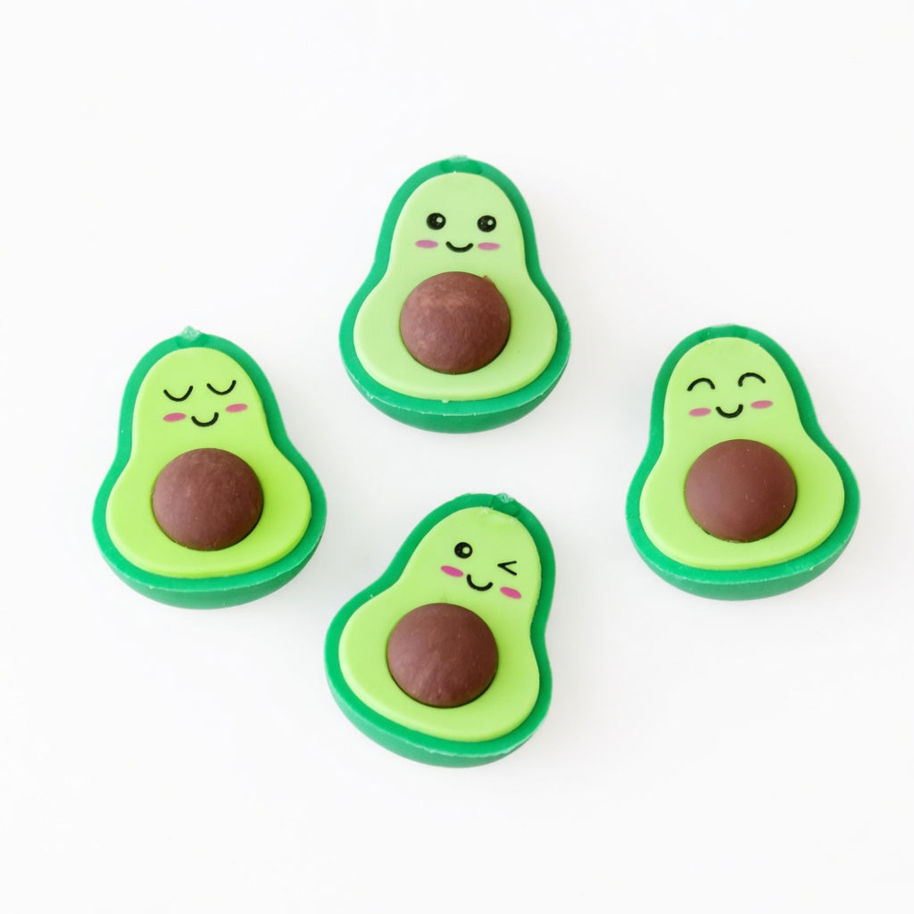 Surprise Kawaii Avocado Eraser – Random Cute 3D Face