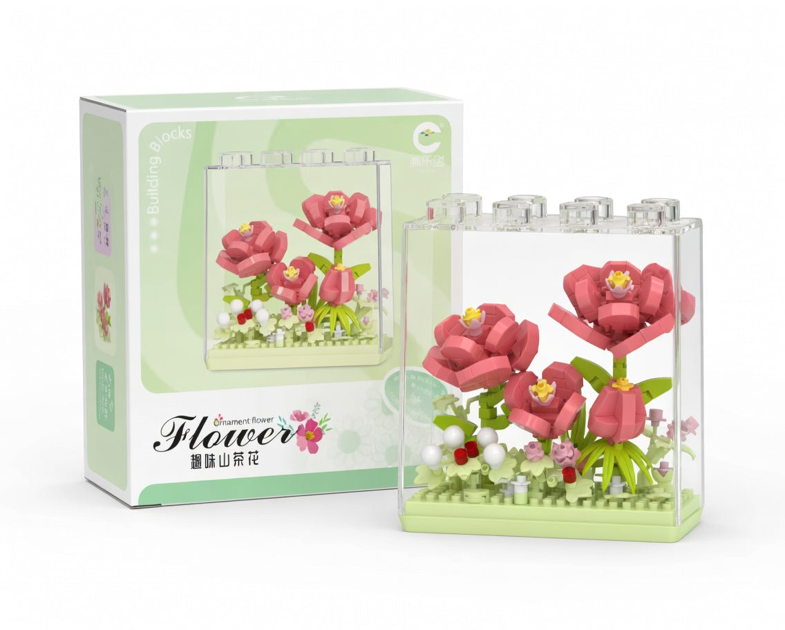 Pastel Pink Peony Flower Bouquet in Clear Box