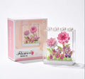 Soft Pink Camellia Flower Bouquet in Clear Case